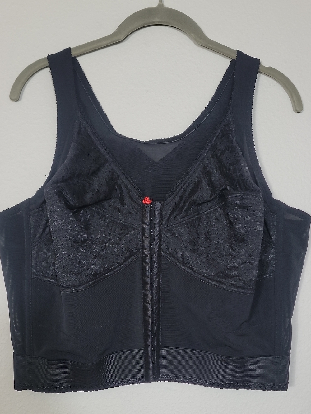Vintage Black Corset Shapewear 44DD Hook & Eye XL Whimsigoth Y2K Romantic Fairy
